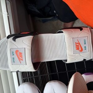 Nike Air Max Slide Sandals - White and Black